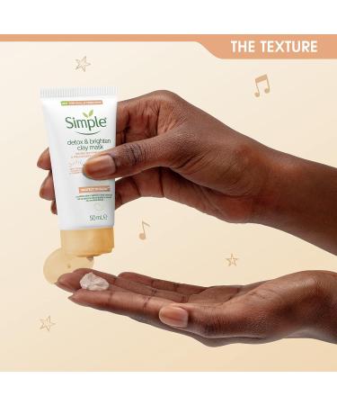 Simple Protect 'N' Glow Detox & Brighten Clay Mask deep-cleansing and skin brightening for glowing skin 50 ml - Buy Online on GoSupps.com