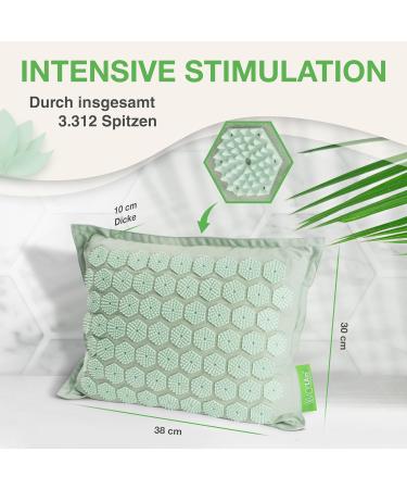 Backlaxx Acupressure Pillow - Neck & Back Relief for Tension Headaches & Migraines - White Glacier Color - Buy Online on GoSupps.com