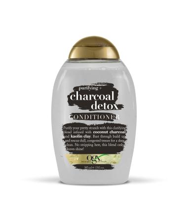OGX Purifying + Charcoal Detox Conditioner for Buildup Removal and Light Nourishment  No Sulfates  13 fl oz