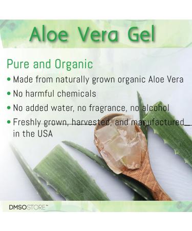 DMSOSTORE Aloe Vera Gel 32 oz (908g) Alcohol-Free Made From Purified Aloe Vera Inner Leaf Soothing Skin Moisturizing Hydrating - Buy Online on GoSupps.com