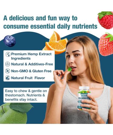 (1 Pack) Hemp Gummies for Sleep Anxiety Pain Stress - High Potency Extra Strength Hemp Oil Extract for Adult - Vegan Organic Edible H mp Gummy 80 Count (Pack of 1) - Buy Online on GoSupps.com