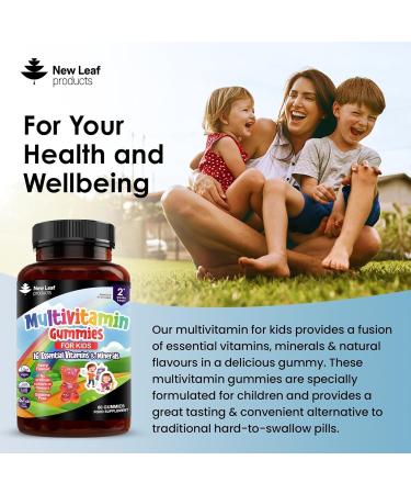 Kids Multivitamin Gummies with Zinc - 16 Essential Vitamins & Minerals - Gluten-Free Vegan Halal Formula - 60 Count - Buy Online on GoSupps.com