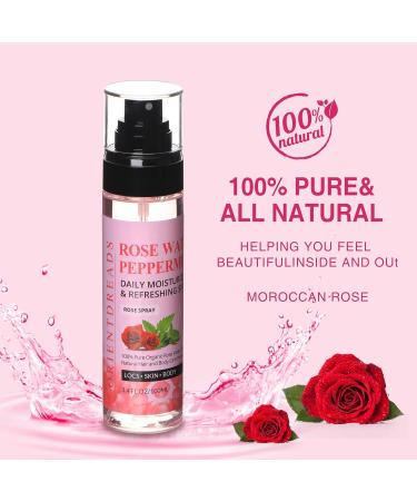 Moisturizing Rose Water and Peppermint Scalp Spray for Locs - Castor Oil Hair Moisturizer Natural Loc Care and Maintenance (3pcs*3.4oz) 3.33 Fl Oz (Pack of 3) - Buy Online on GoSupps.com