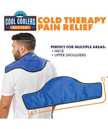 Flexible Gel Ice Pack for Neck and Shoulders - 2 Pack | Reusable Cold Compress for Muscle Pain, Bruising, and Swelling | 23 x 8 x 5 - Buy Online on GoSupps.com