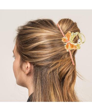 Whaline 6Pcs Large Butterfly Hair Claw Clips - Colorful Non-Slip Hair Claws for Women Girls - Strong Spring Hair Clips for Long Thick Thin Curly Hair - Buy Online on GoSupps.com