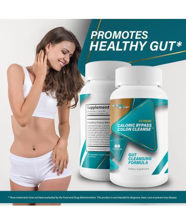 Caloric Bypass Colon Cleanse - Our Best Cleansing Caloric Bypass Pills - Gut Cleansing Digestive Cleanse - Probiotic Colon Cleanse - Sleep Lean Detox Pills for Women & Men - Cleanse Detox Supplement - Buy Online on GoSupps.com