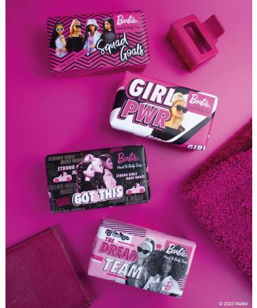 The English Soap Company Barbie The Dream Team Soap Bar Luxury Grapefruit Shea Butter Soap Bar Moisturising Soap Bar for Face and Body Grapefruit Crush Scent 190g - Buy Online on GoSupps.com