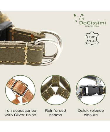 Dogissimi Leather Dog Harness for Small & Medium Dogs - Adjustable Ergonomic Handmade in Italy (S 33-44 cm) - Buy Online on GoSupps.com