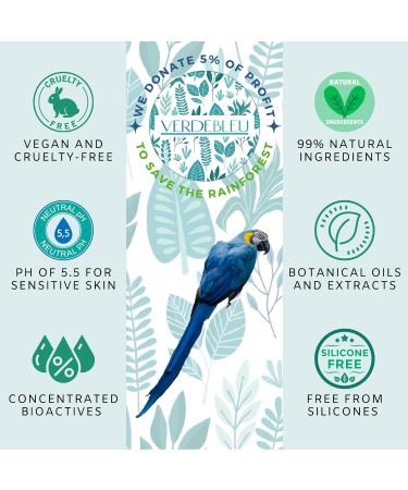 Verdebleu 99% Natural Hair Growth Conditioner - Castor Rosemary Lavender & Cedarwood 250ml - Silicone/Paraben-Free - pH 5.5 - For Sensitive Skin - Donate 5% to Save the Rainforest - Buy Online on GoSupps.com