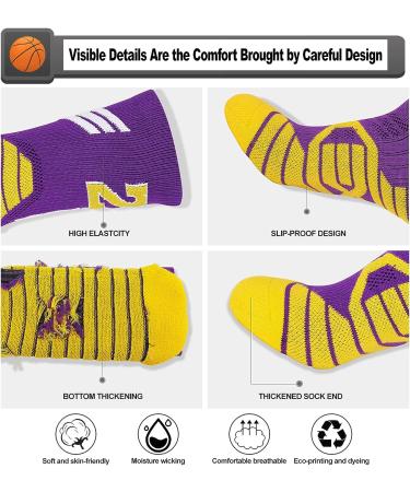 HMWIWAR Basketball Socks for Men & Boys - 2 Pairs, Lucky Number Sports Star Socks - #30 - Child & Adult Sizes 1.5-5.5 - Buy Online on GoSupps.com