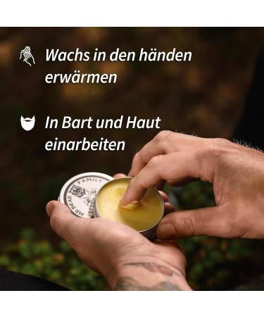 MR Bear Family Bartbalam Men - Woodland Beard Balm with Shea Butter Jojoba Oil & Beeswax - 60ml Mustache & Full Beard Styling - Buy Online on GoSupps.com