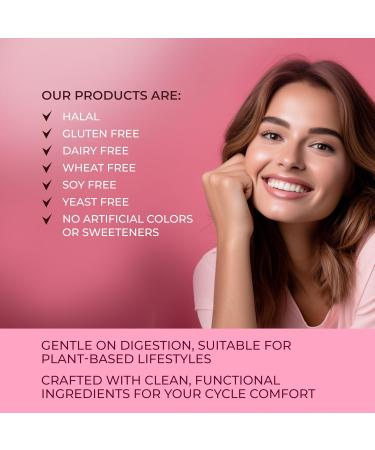 FEMICYCLE Herbal Supplement for Women PMS Hormonal & Menstrual Cycle Support Lodh Tree Ashoka Asparagus Licorice & Turmeric Period Wellness Formula 120 Vegan Capsules - Buy Online on GoSupps.com