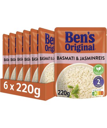 BEN'S ORIGINAL Ben's Original Express Rice Basmati and Jasmine Rice 6 Packs (6 x 220g) Basmati & Jasmine Rice 36.67 g (Pack of 6)