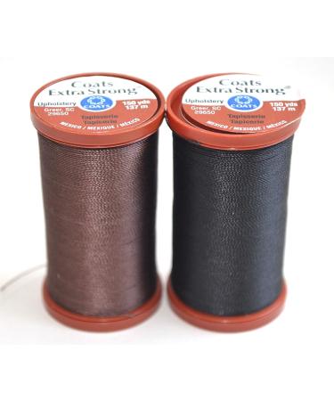 Coats and Clark Upholstery Repair Kit - Extra Strong Thread, Heavy Duty Needles, 1 Black and 1 Brown Spool - Buy Online on GoSupps.com