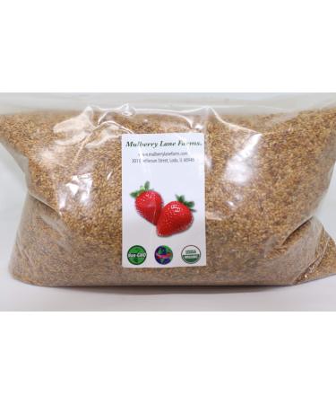 Golden Flax Seed (Flaxseed) 5 Pounds Whole Raw USDA Certified Organic, Non-GMO, Bulk, Product of USA, Mulberry Lane Farms