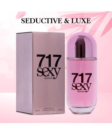 NovoGlow 717 Sexy Women- 100ml/3.4 Fl Oz Eau De Parfum Spray - Long Lasting Floral Citrusy & Powdery Fragrance Smell Fresh & Clean All Day Includes Carrying Pouch Gift for Women for All Occasions - Buy Online on GoSupps.com