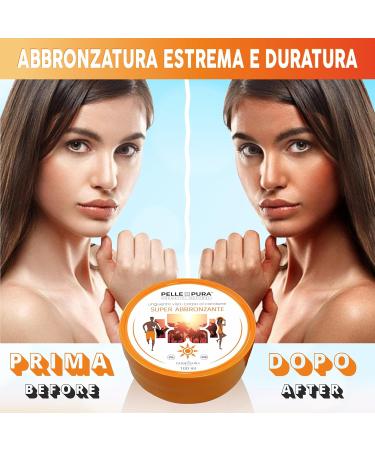 DERMOCURA Pure leather ointment super tanning for an intensive and lasting tan with carotene melanin activator effective in the sun or in loungers and waterproof 100 ml - Buy Online on GoSupps.com