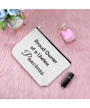 Sfodiary Diabetes Gift Makeup Bag | Diabetic Emergency & Awareness Support for Women | Grandma's Birthday & Christmas Cosmetic Travel Pouch - Buy Online on GoSupps.com