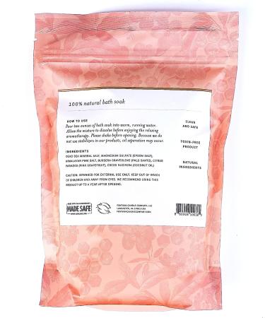 Fontana Candle Co Epsom Salt Bath Soak | Palo Santo Grapefruit 24 oz | Infused with Essential Oils and Coconut Oil | Natural Magnesium Flakes Scented Bath Salts for Relaxation - Buy Online on GoSupps.com