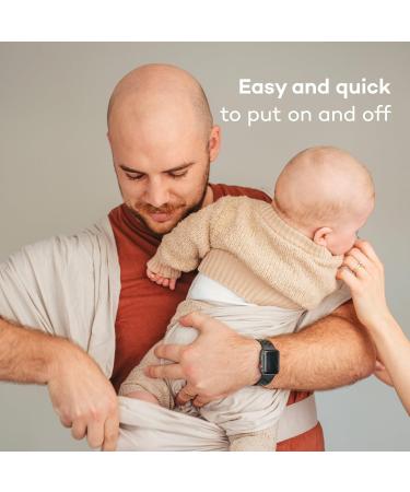 Konny Baby Carrier Original Elastech - Custom Fit Carrier Hassle-Free Easy to Wear Infant Sling Wrap Perfect for Newborn Babies up to 44 lbs Toddlers (Charcoal L) L 01Elastech-Charcoal - Buy Online on GoSupps.com