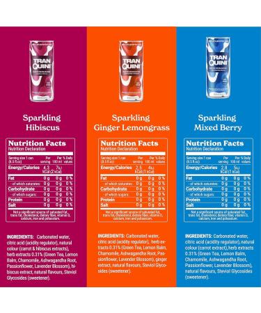 Buy Tranquini Adaptogen Drink - Calming Sparkling Water Gluten-Free Sugar-Free Non-Alcoholic with Ashwagandha | Variety Pack (12 Cans) - International Shipping Available - Buy Online on GoSupps.com