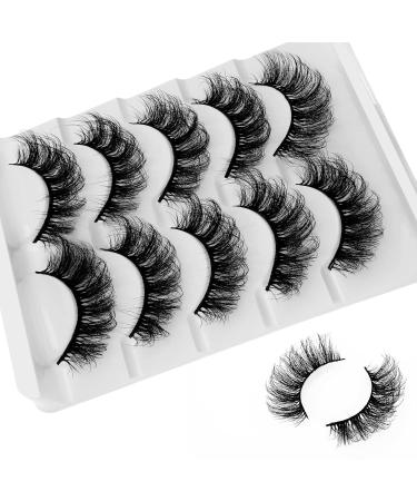Shop Sibba 5D Faux Mink Eyelashes - 10 Pairs of Dramatic 20mm Wispy & Fluffy Extensions for Stunning Eye Makeup - Buy Online on GoSupps.com