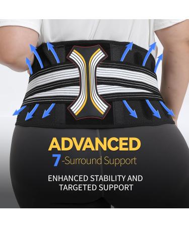 Back Brace for Lower Back Pain Relief - Decompression Lumbar Support Belt for Sciatica Herniated Disc & Scoliosis - Size L (Waist 39-41 - Buy Online on GoSupps.com