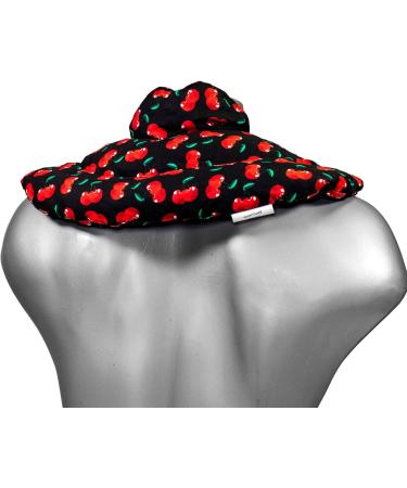 Neck Pillow with Stand-Up Collar | Cherry-Black Linseed Heat Pad - Comfort & Support for Travel - Buy Online on GoSupps.com