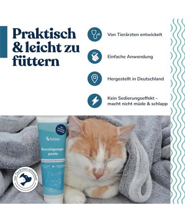 Felmo Calming Paste for Cats (100g) Stress Relief & Serenity Lactose-Free & Sugar-Free - Buy Online on GoSupps.com