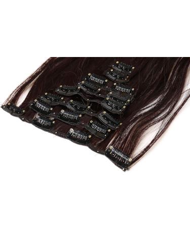 24 Inch Curly Clip-in Hair Extension 8 Pcs Full Head Heat-Resistant Dark Brown to Dark Red - Buy Online on GoSupps.com