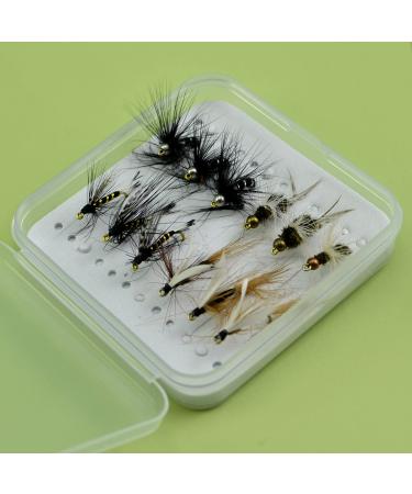YAZHIDA | Fly Fishing Fly Fishing Set | DryFly | Wet | Nymphs | One Mini Fly Box | Ant terrestrial wet/Bead head Buzzer - Buy Online on GoSupps.com