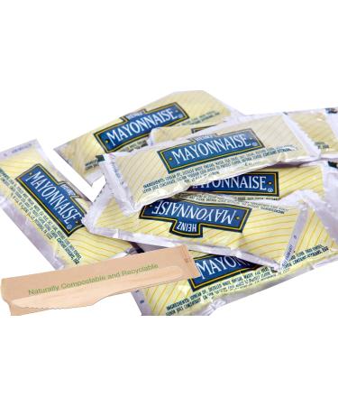 Heinz Mayonnaise Single Serve Packets of Mayo - 50 Count + a one of a kind Abstract Art Coaster by PaLiSoL CREATiONS | Convenient Individual Portions | Ideal for On-the-Go Picnics and Restaurants!! - Buy Online on GoSupps.com