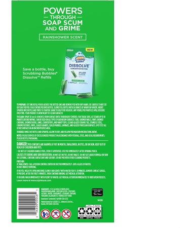 Scrubbing Bubbles Dissolve Pod Bathroom Cleaner Starter Kit - 3 Concentrated Pods + 1 Reusable Bottle - Buy Online on GoSupps.com