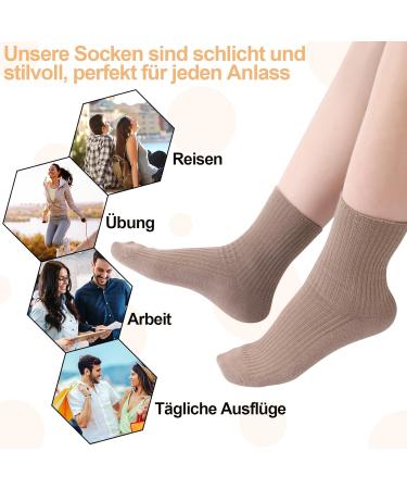 Yamitora Women's Crew Socks - Cute & Comfortable Cotton Knit for Spring Summer & Autumn - 4 Pairs of Aesthetic Sports Socks - Buy Online on GoSupps.com