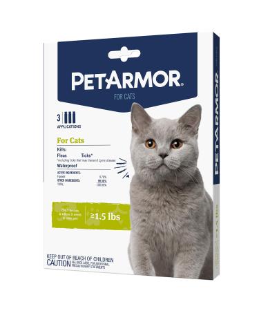 PetArmor Flea and Tick Treatment for Cats Topical 1.5-Pound/0.051 fl oz