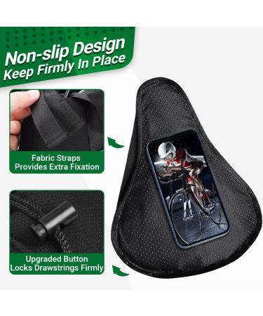 Hopene Gel Padded Bike Seat Cushion for Peloton Bike+ - Wide Spin Exercise Bike Seat Cover - Buy Online on GoSupps.com