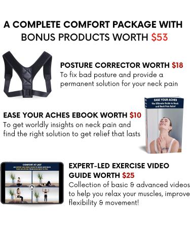 Neck Stretcher with Heat Therapy & Posture Corrector Ebook | Cervical Traction Device for Neck Pain Relief with Heated Pillow | Improve Mobility & Confidence - Buy Online on GoSupps.com