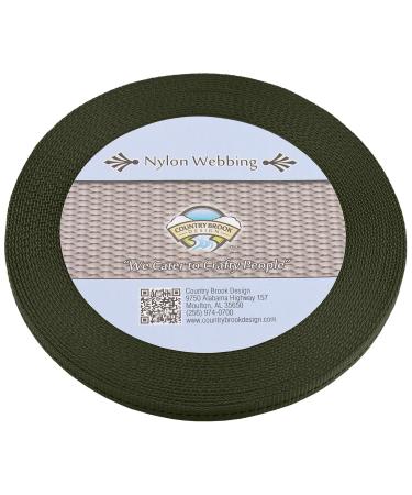 Country Brook Design - 1/2 Inch Military Spec Tubular Nylon Webbing Olive Drab Green Military Spec 10 Yards (Pack of 1)