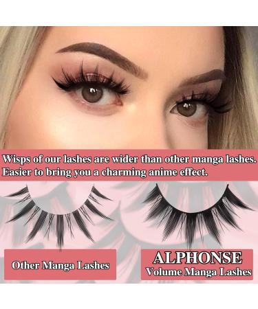 ALPHONSE Manga Spiky Anime False Eyelashes - 8 Pairs Pack for Little Devil Cosplay - Buy Online on GoSupps.com