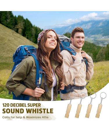 Solid Brass 3-in-1 Bear Bell with Whistle Set for Hikers | Outdoor Survival Gear for Camping, Biking, Fishing | Bear Protection Products - Buy Online on GoSupps.com