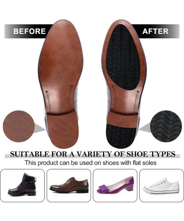 10 Pcs Non-Slip Shoe Sole Protectors 3.1 x 5.1 Inch - Black Adhesive Shoe Grip Pads for Women Men Shoes Heels Boots - Buy Online on GoSupps.com