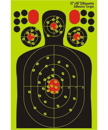 12x18 inch Splatter Reactive Shooting Targets - 10, 20, 30, 40, 60 Pack - Rifle, Airsoft, Pistol, BB Pellet Gun - Silhouette Design - Buy Online on GoSupps.com
