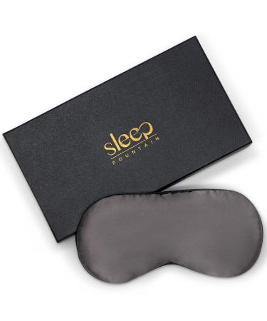 SLEEP FOUNTAIN Anti Aging Silk Sleep Mask for Women  Mulberry Silk Eye Mask for Sleeping and Skin Care  Blackout Sleep Mask with Copper Ion Technology Reduces Eye Puffiness  Fine Lines and Wrinkles