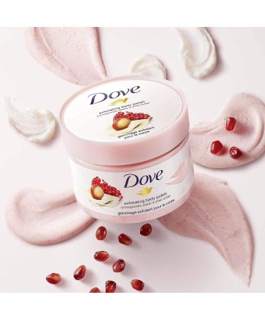 Dove Pomegranate & Shea Butter Body Scrub 10.5 oz - Exfoliating Body Polish for Silky Soft Skin - Buy Online on GoSupps.com