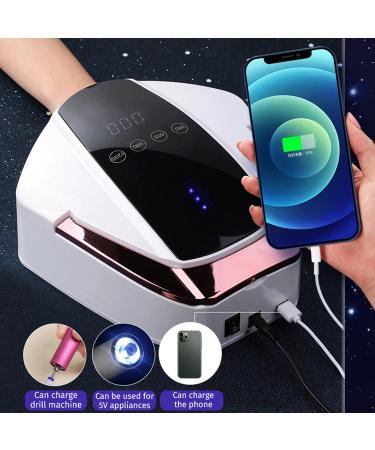 Cordless LED UV Nail Lamp 96W Rechargeable LED Nail Dryer with 4 Timer Settings Auto Sensor and LCD Touch Screen Professional Gel UV Light for Salon and Home Use - Buy Online on GoSupps.com