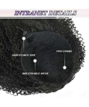 LEOSA 26 Kinky Curly Black Ponytail Extension - Synthetic Drawstring Afro Ponytail for Black Women - Buy Online on GoSupps.com