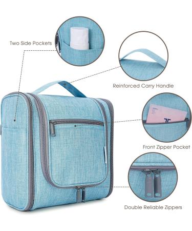 Sky Blue Travel Hanging Toiletry Wash Bag Makeup Organizer for Women - Large Size - Buy Online on GoSupps.com