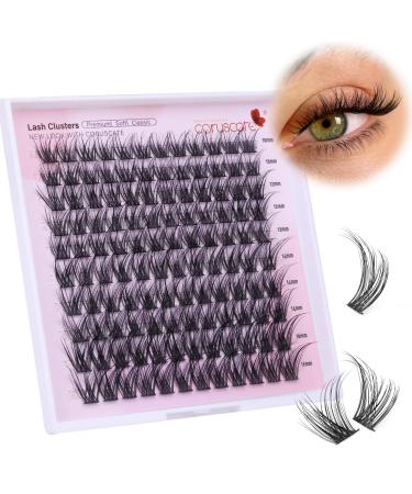 Wispy Lash Clusters Eyelash Clusters Natural Look 120pcs Cluster Eyelash Extensions 10-16mm C Curl Individual Lashes Reusable Cluster Lashes Extension Soft False Eyelashes by CORUSCATE Black Lash Clusters 05