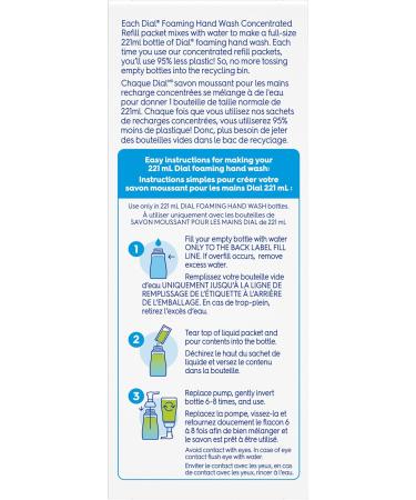 Dial Foaming Hand Wash Concentrate Starter Kit Includes Bottle and 3 Concentrated Sachets Aloe 74mL Aloe Vera 1 count (Pack of 1) - Buy Online on GoSupps.com