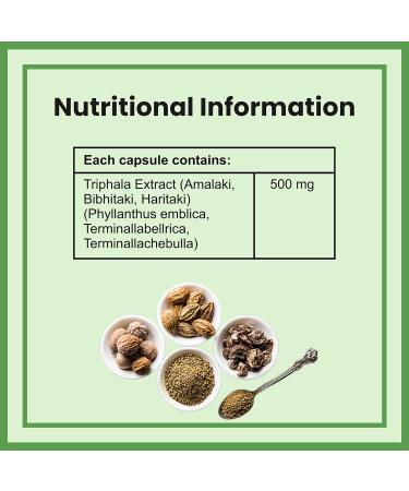 Buy Ambrosial Triphala - Vegan Digestive Support with Amla Haritaki & Bibhitaki | 60 Capsules Rich in Vitamin C & Antioxidants - Buy Online on GoSupps.com